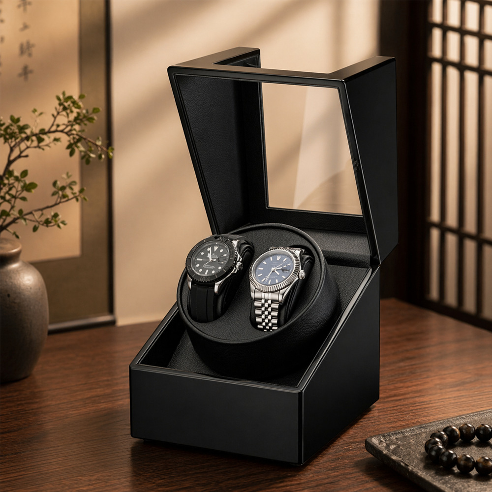 Luxury Watch Winder Box - Kotak Pemutar Jam Tangan Otomatis Mewah