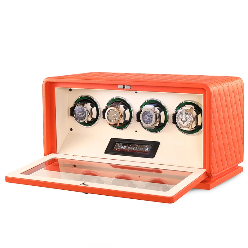 Luxury Watch Winder Box - Kotak Penyimpanan Jam Tangan Otomatis Kulit