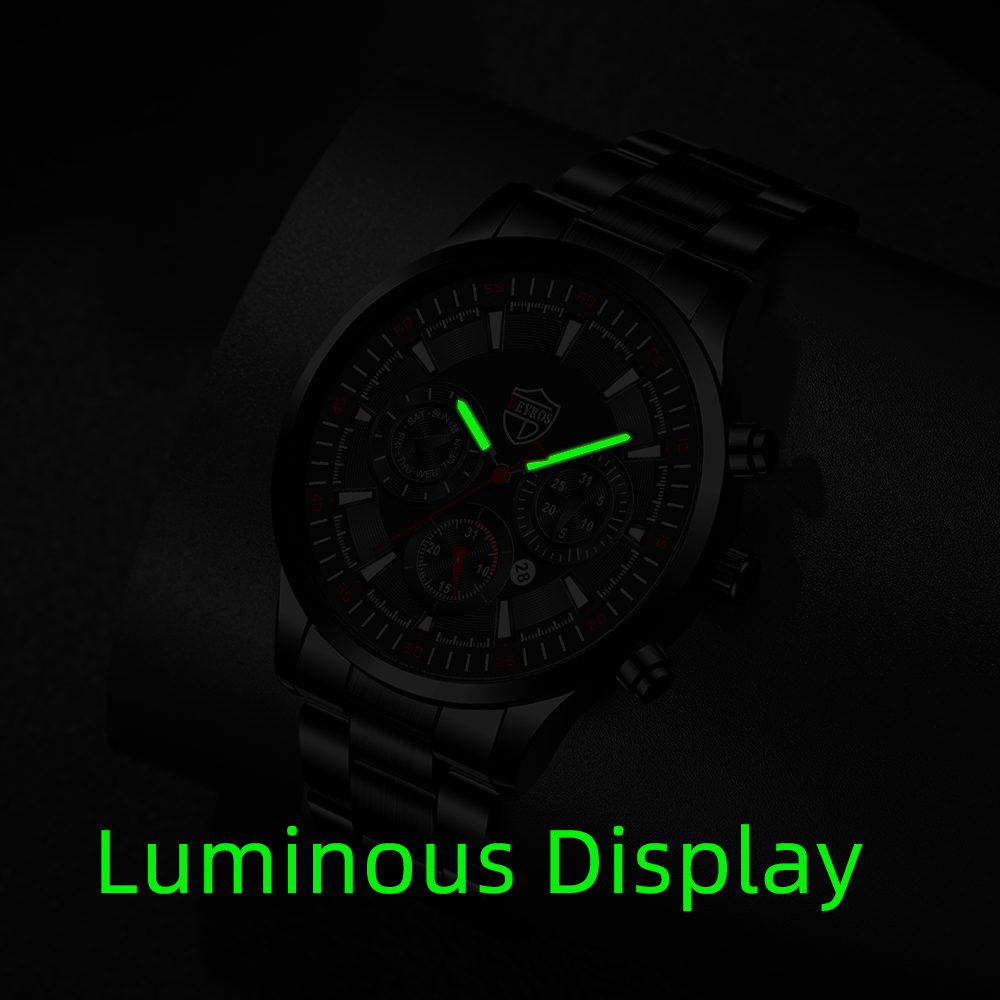 Set jam tangan bisnis pria, ar - Luxury Watch All Black ulasan dan harga