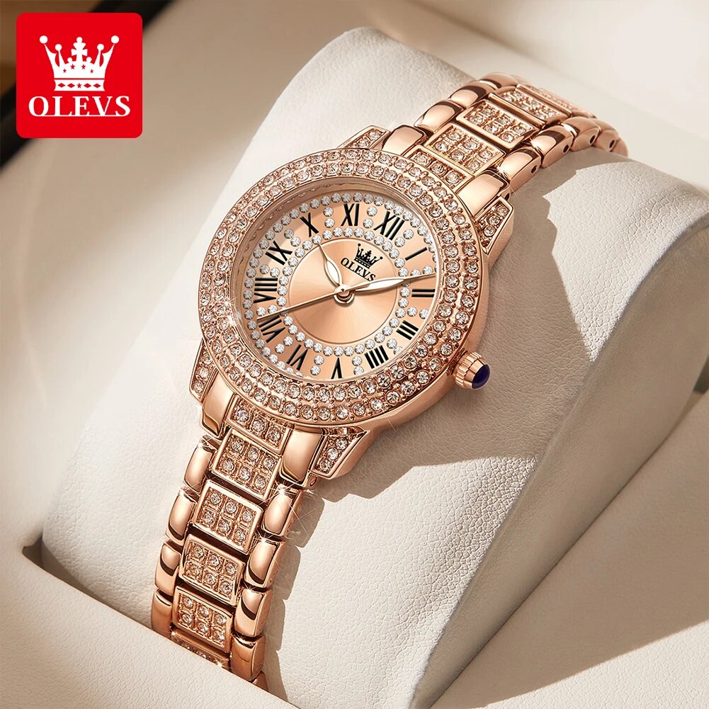 OLEVS jam tangan kuarsa wanita - Luxury Watch Diamond ulasan dan harga