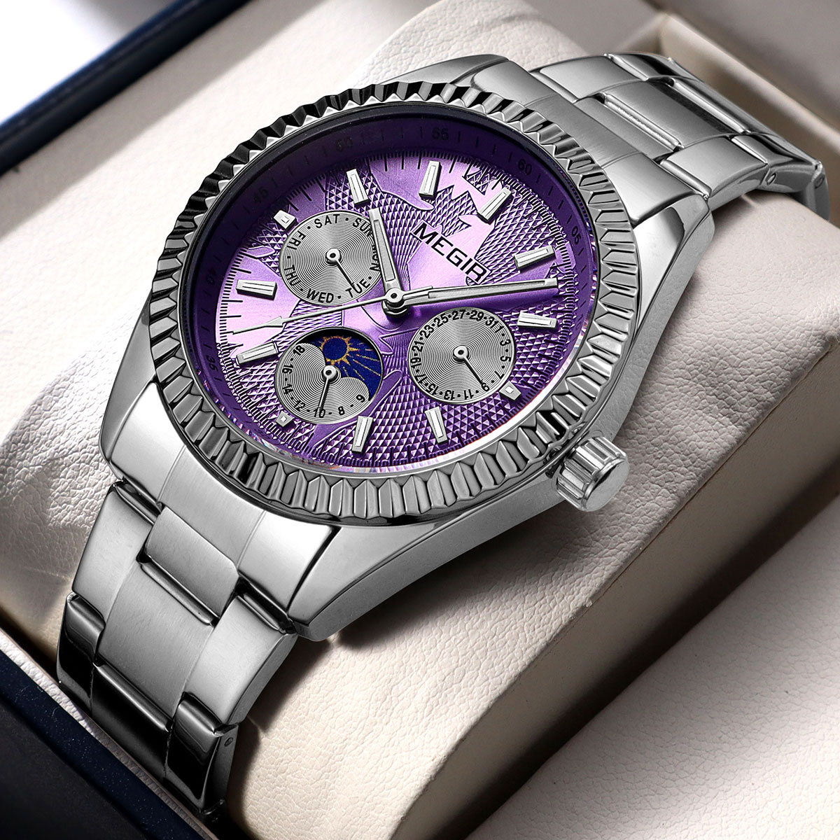 Jam Tangan Kuarsa Pria MEGIR d - Luxury Watch Green Dial ulasan dan harga