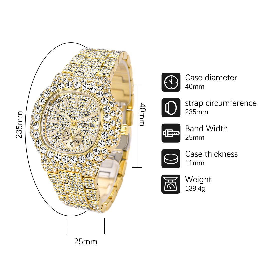 Jam Tangan Merek Hip Hop MISSF - Luxury Watch Iceberg ulasan dan harga