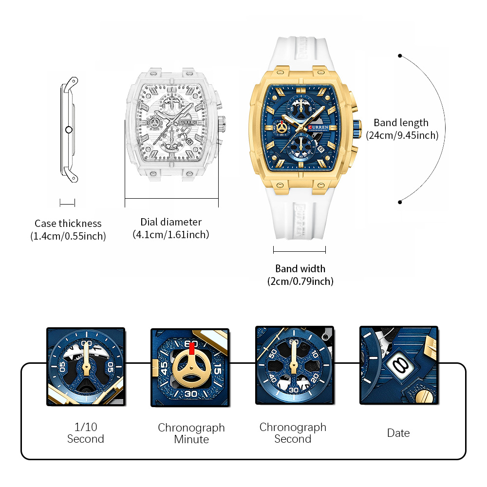 Jam Tangan Mewah Vintage CURRE - Luxury Watch Japan ulasan dan harga