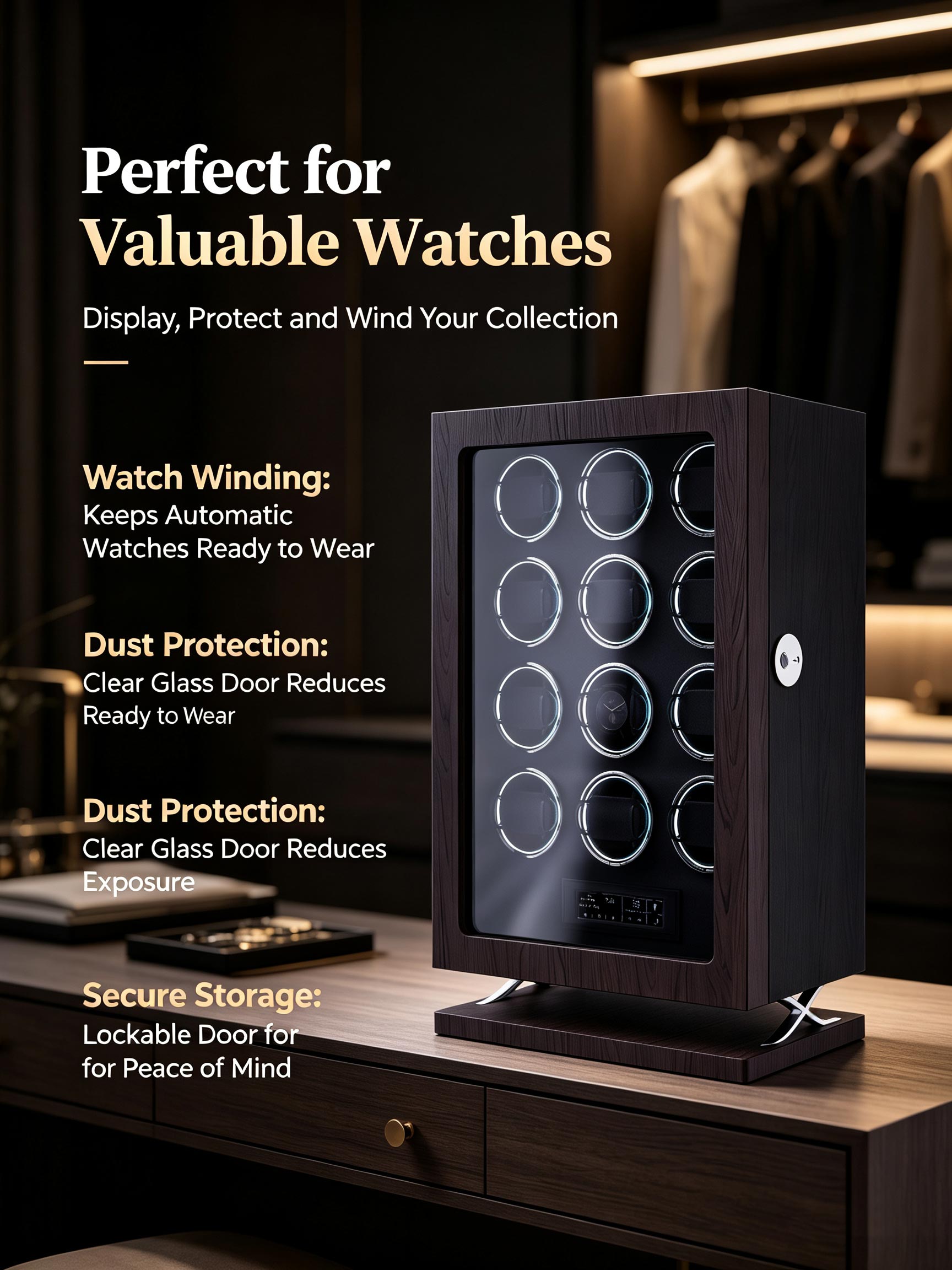 IBBETON Kotak Pemutar Jam Tang - Luxury Watch Winder Box ulasan dan harga