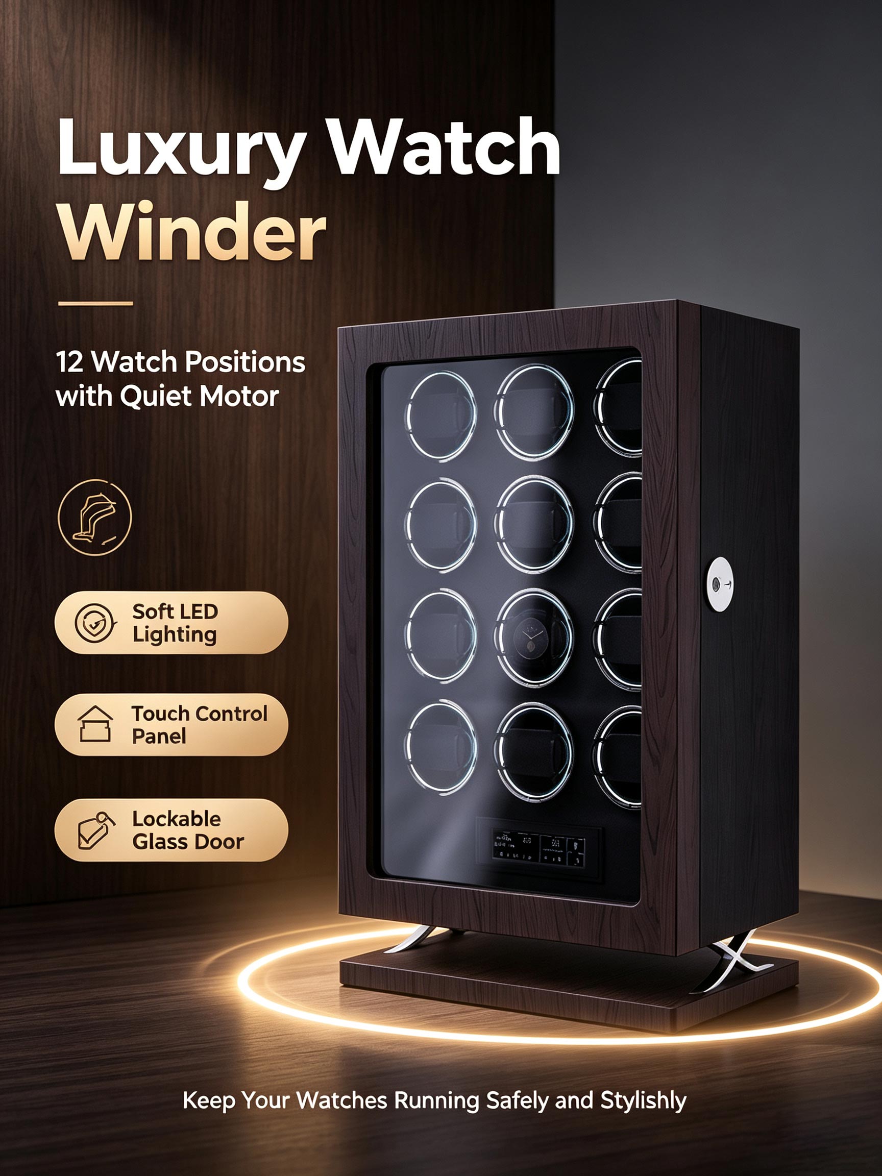 IBBETON Kotak Pemutar Jam Tang - Luxury Watch Winder Box ulasan dan harga