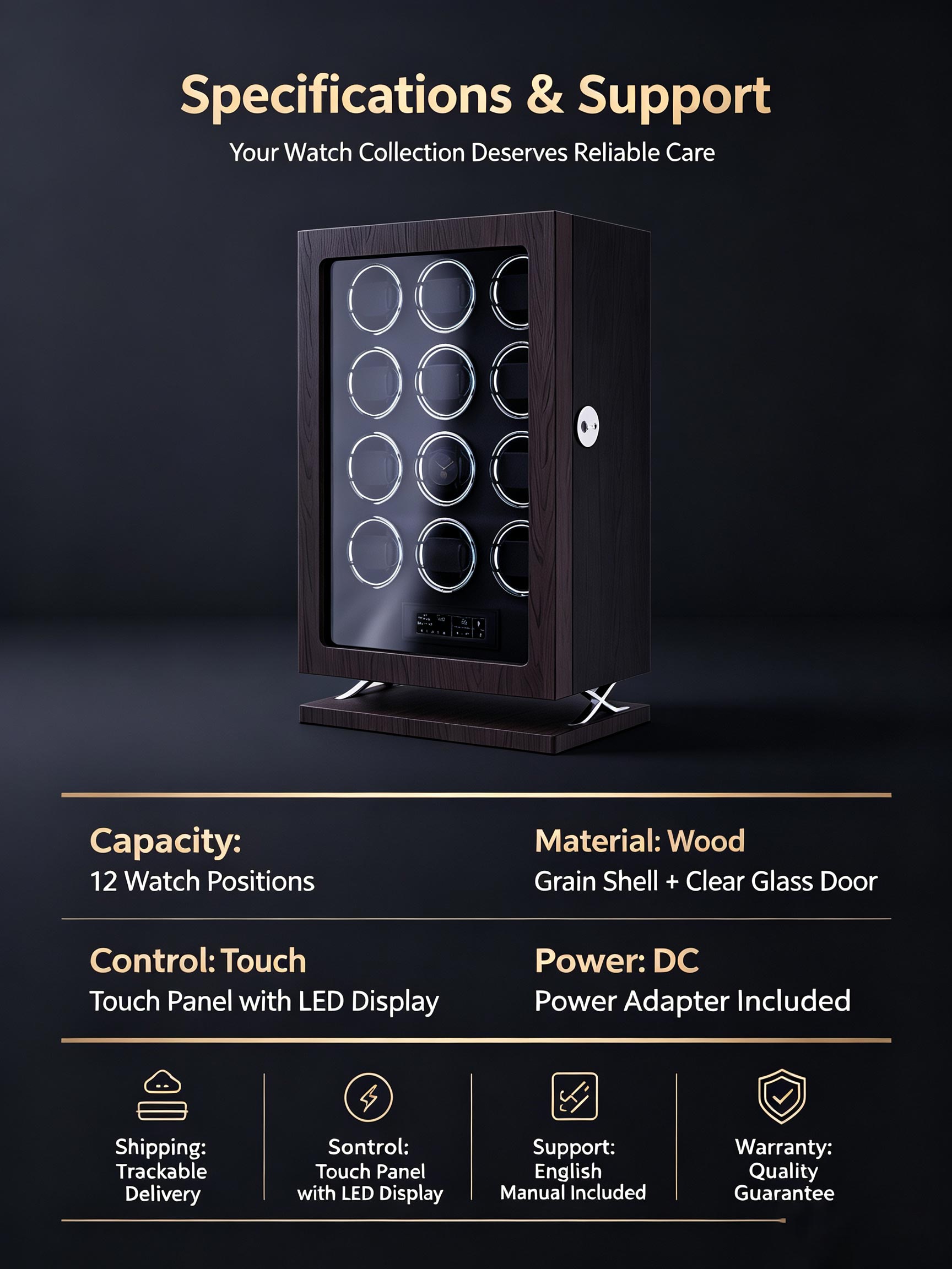 IBBETON Kotak Pemutar Jam Tang - Luxury Watch Winder Box ulasan dan harga