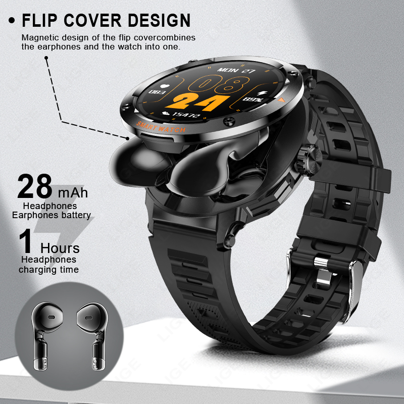 Jam Tangan Pintar 2025 TWS Ear - Luxury Watch In The World ulasan dan harga