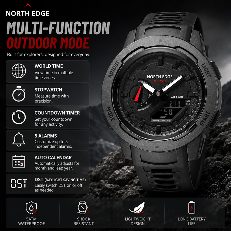 Jam Tangan Digital Pria NORTH  - Luxury Watch In The World ulasan dan harga