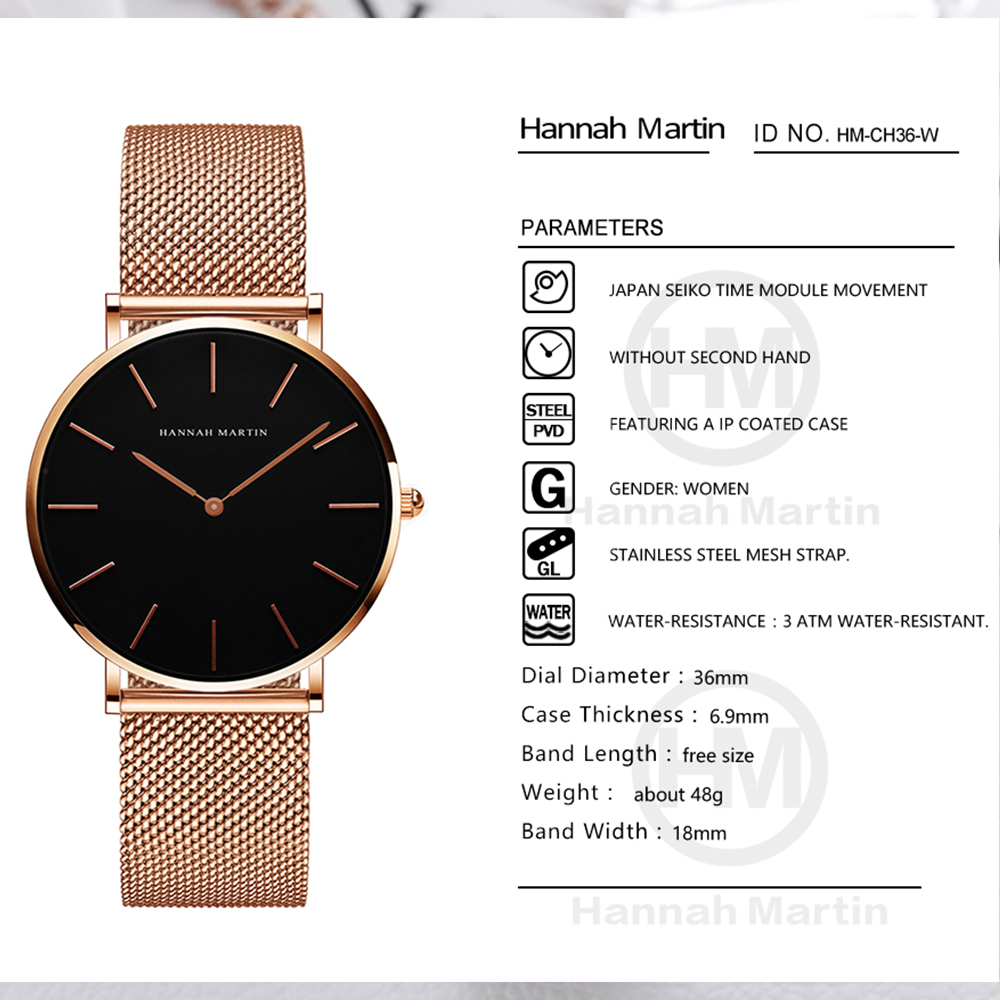 Hannah Martin jam tangan wanit - Luxury Watch Japan ulasan dan harga