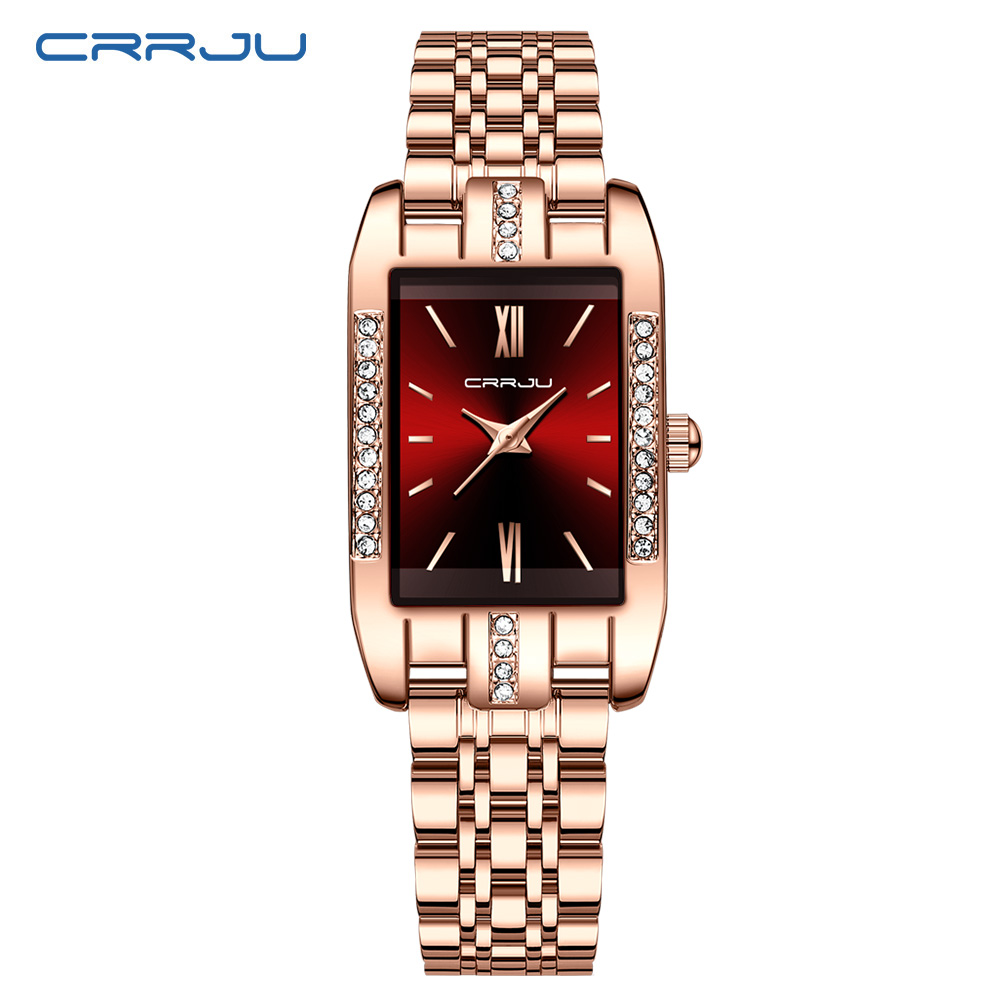 CRRJU Jam Tangan Persegi Mewah - Luxury Watch Ladies ulasan dan harga