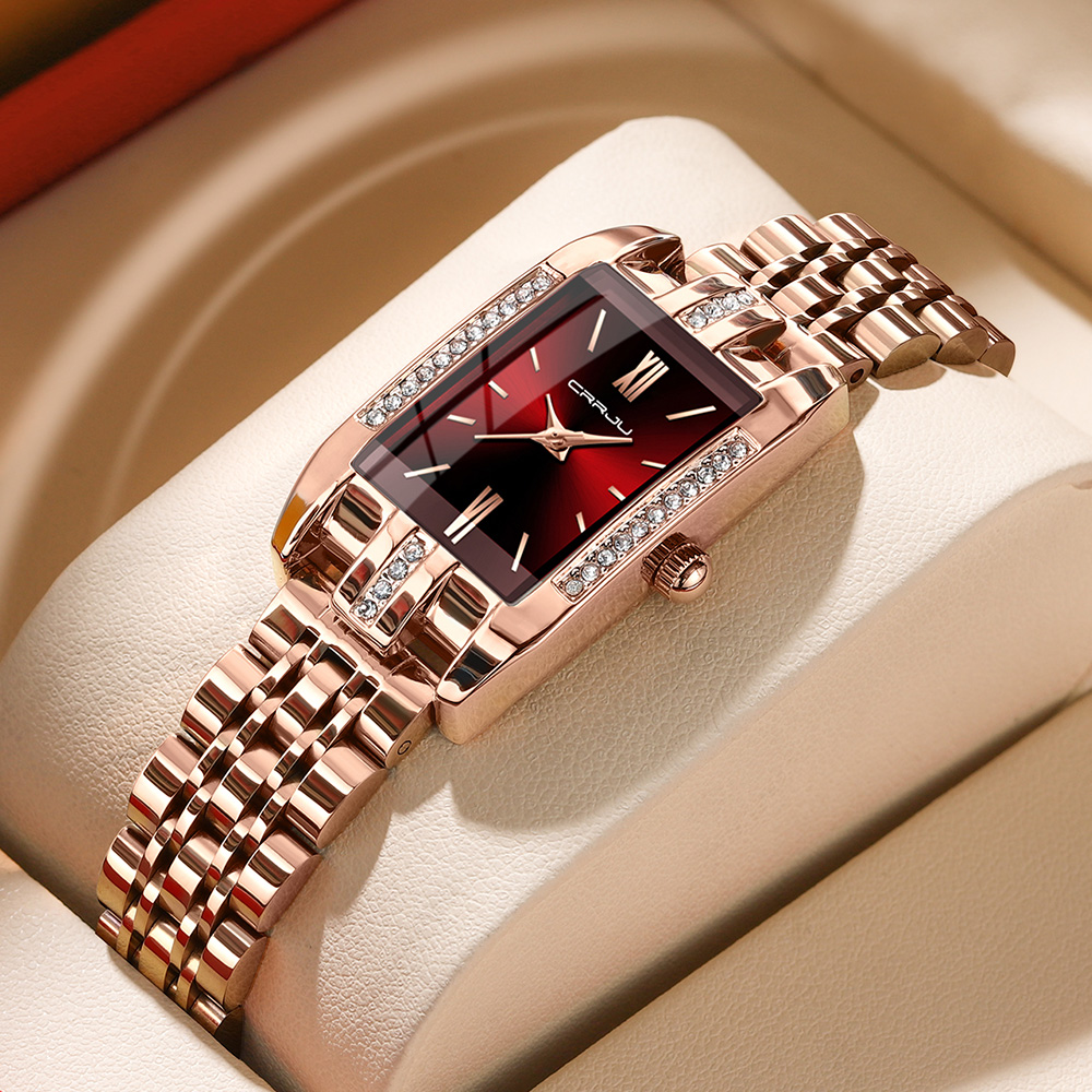 CRRJU Jam Tangan Persegi Mewah - Luxury Watch Ladies ulasan dan harga