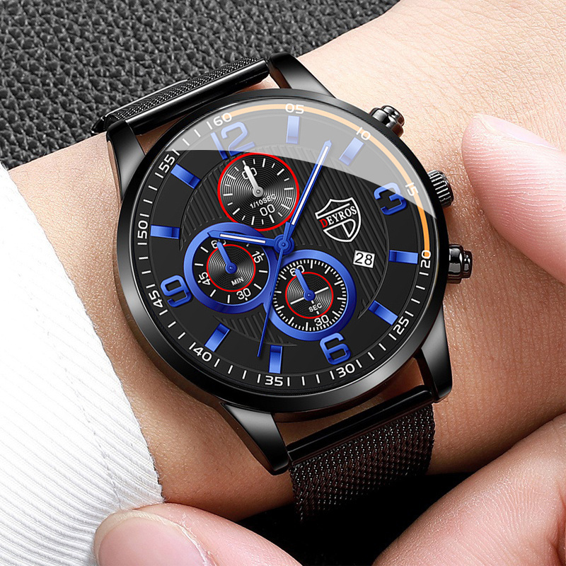 Jam Tangan Pria Mewah Quartz,  - Luxury Watch All Black ulasan dan harga