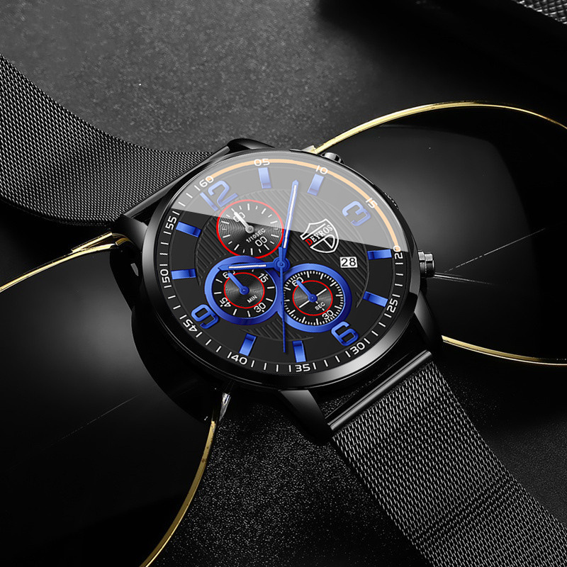 Jam Tangan Pria Mewah Quartz,  - Luxury Watch All Black ulasan dan harga
