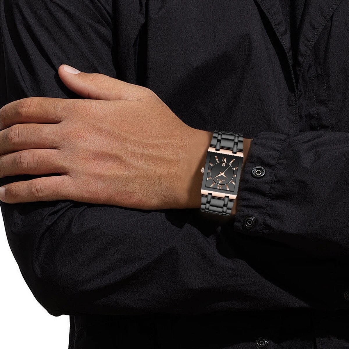 Jam tangan bisnis pria, arloji - Luxury Watch All Black ulasan dan harga