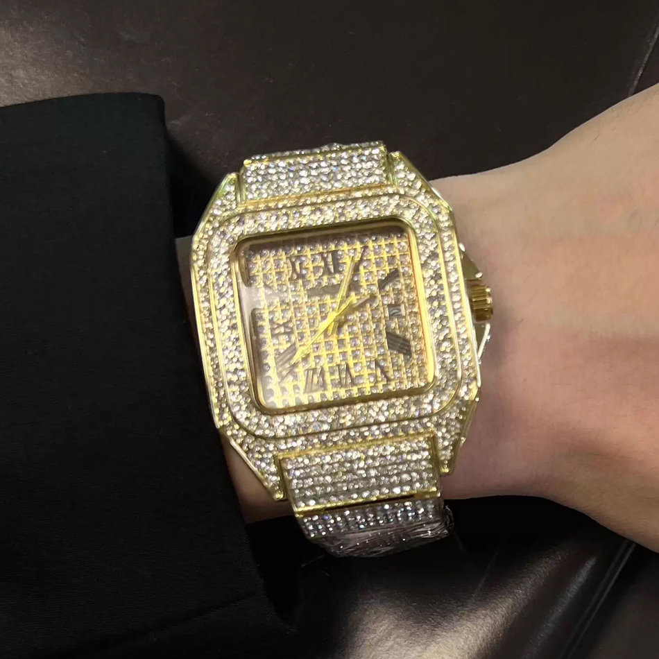 Jam Tangan Pria Warna Emas ata - Luxury Watch Iceberg ulasan dan harga